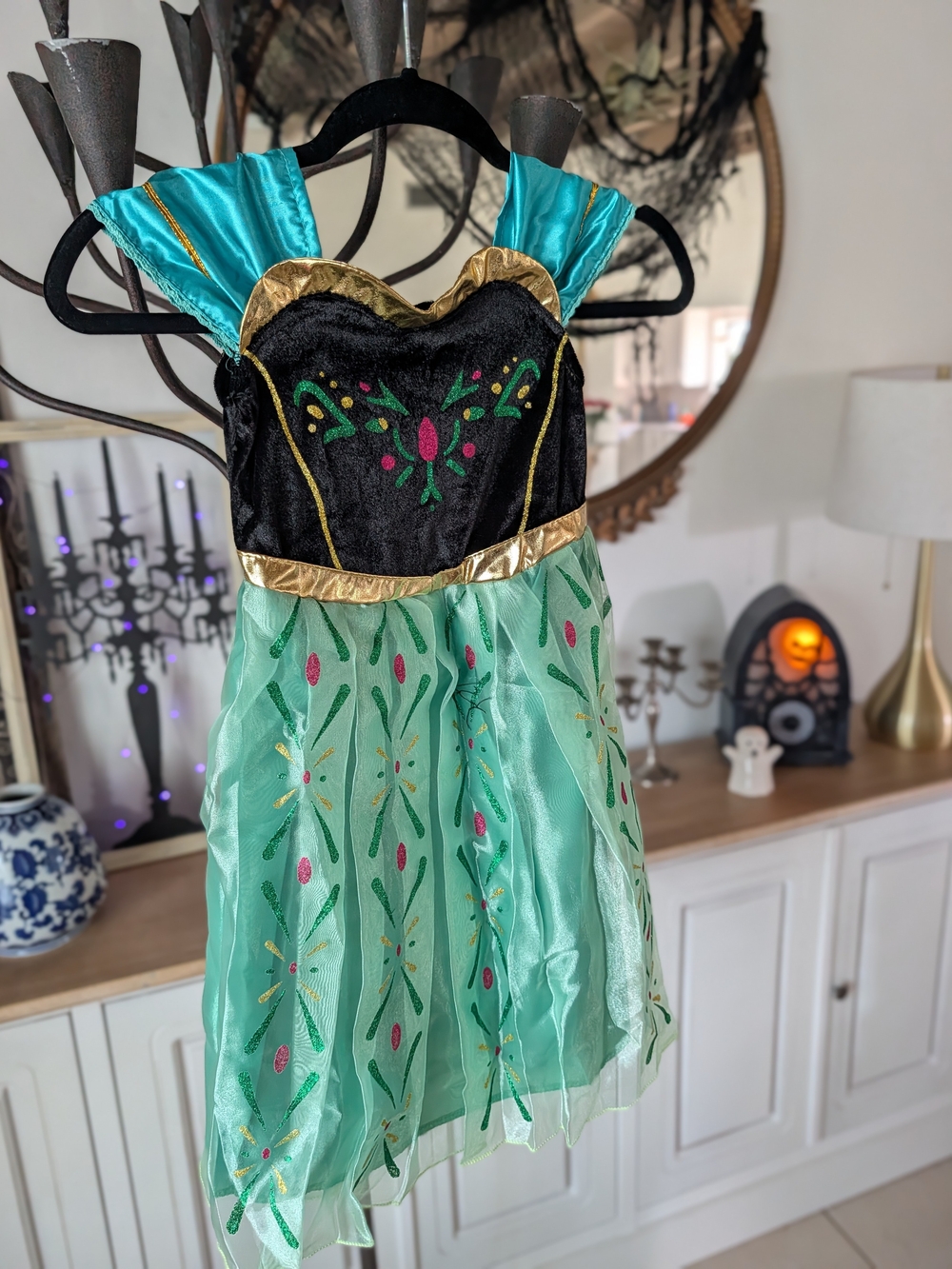 NWT Anna's Coronation Dress From Frozen w/ Accessories